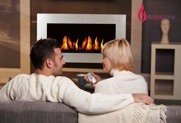 ethanol fireplace remote controlled
